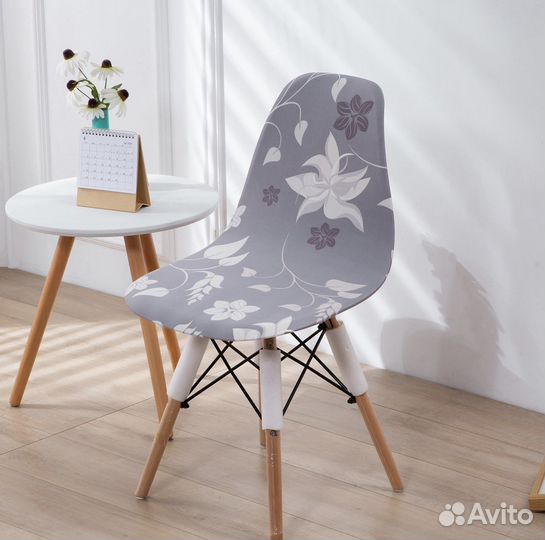 Чехол на стул eames разный принт