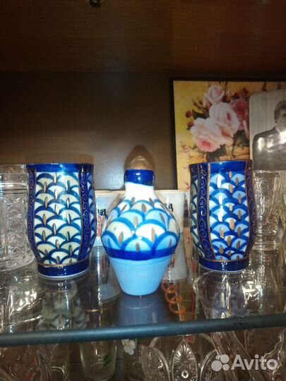 Бокал фарфор кобальт