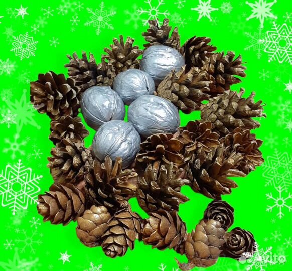 Декор,поделки из шишек,ореха, создание наборов