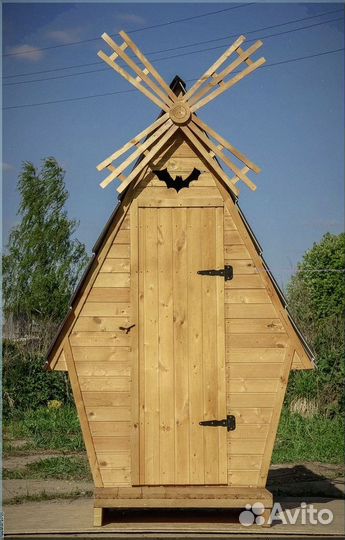 Дачный туалет с лебедем EFT