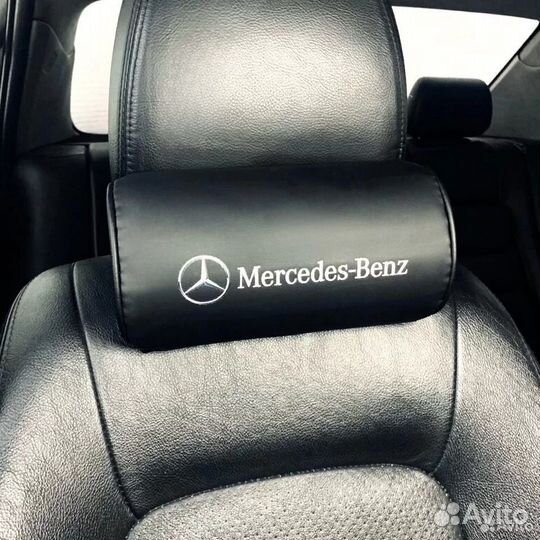 Автомобильная подушка под шею с лого Mercedes Benz