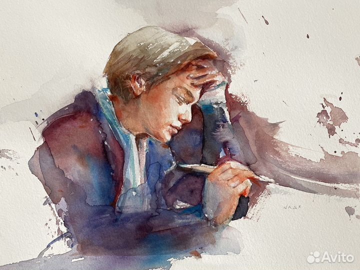 Картина акварель Леонардо дикаприо Титаник