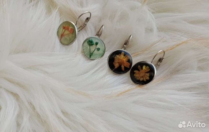 Серьги из эпоксидной смолы