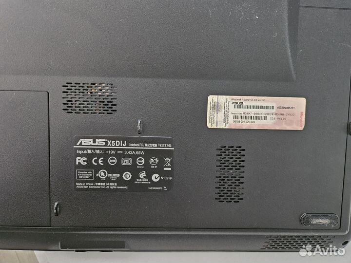 Ноутбук asus X5DIJ