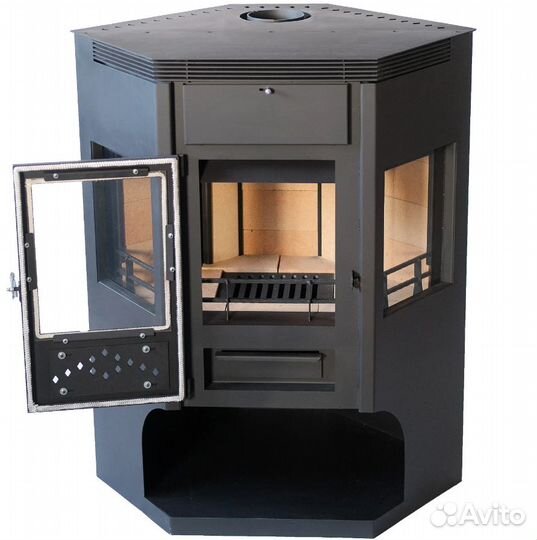 Печь - камин нмк Сибирь 15 кВт стальная