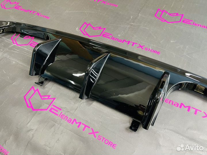 Диффузор элероны BMW F82 F80 черный глянец