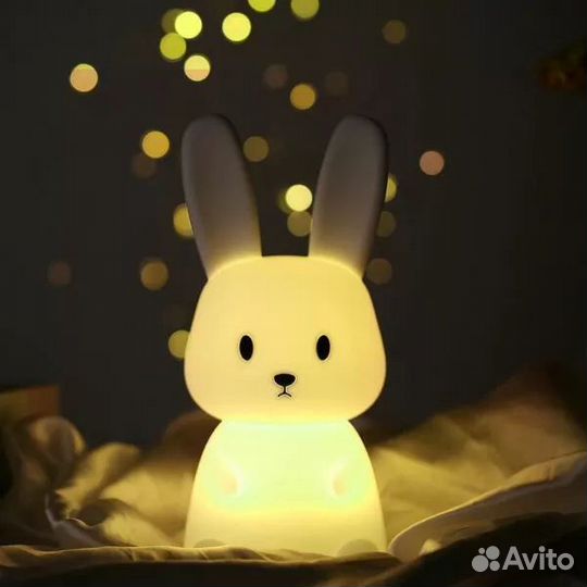 Силиконовый ночник Зайчик с аккумулятором