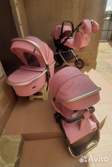 Коляска 3в1 Новая супер качество (девочка)
