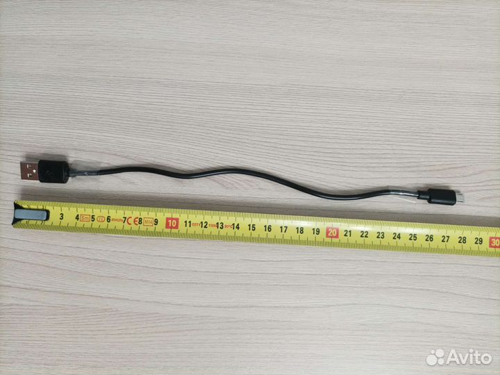 Кабель зарядный USB/Micro USB, длина 22 см, чёрный