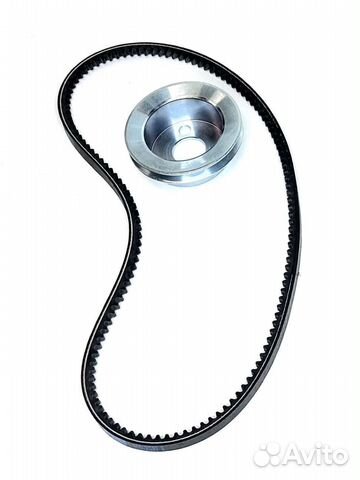 Шкив помпы ваз классика Нива 90 мм с ремнем