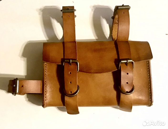 Велосумка ручной работы из натуральной кожи