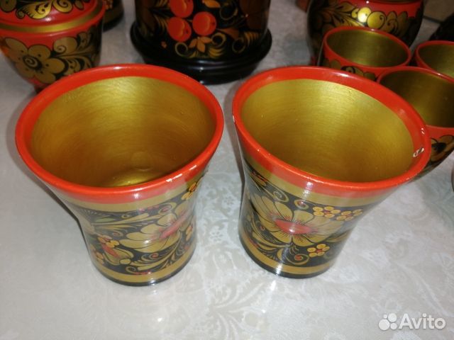 Деревянные стаканы Хохлома