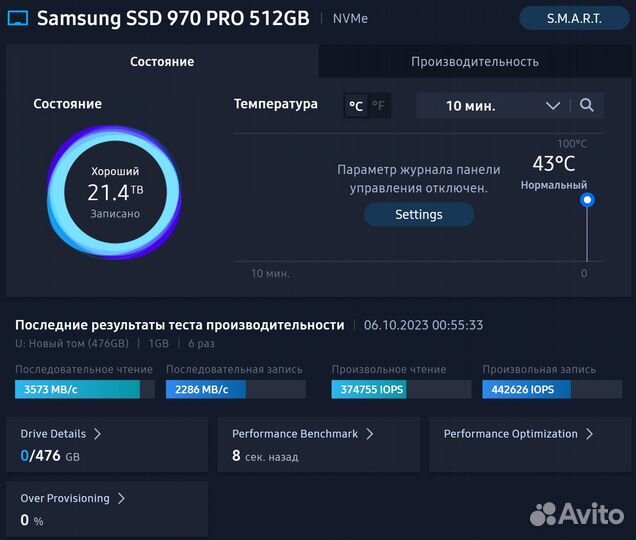 SSD накопитель Samsung 970 PRO NVMe M.2 SSD 512гб