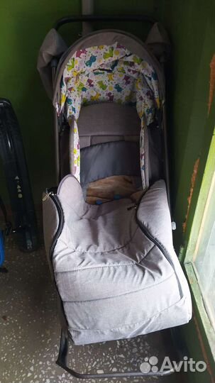 Санки коляска с колесами