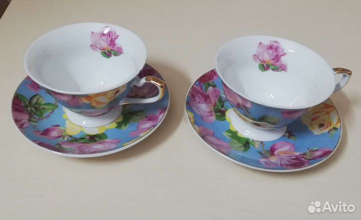 Посуда, чашка с блюдцем, чайная пара