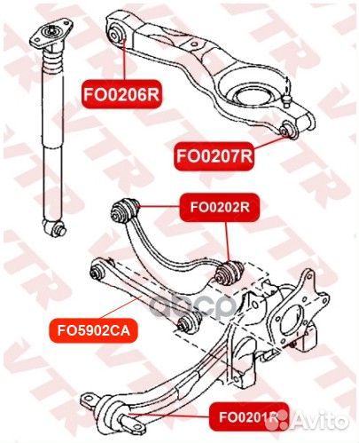 Поперечный рычаг задней подвески FO5902CA VTR