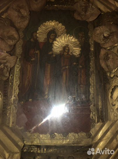 Старинная икона Введение Богородицы Во Храм