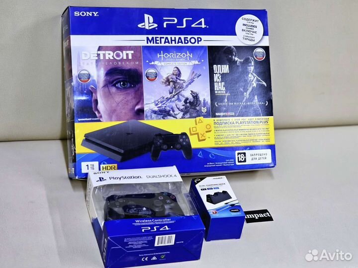 Sony PlayStation 4 Slim 1TB (рст+гарантия)