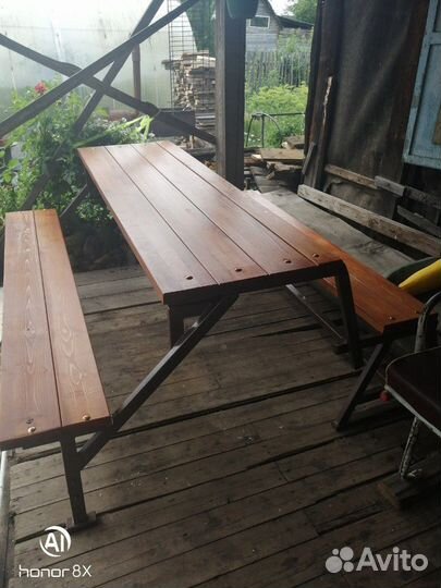 Садовая лавка-стол