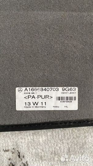 Коврики Mercedes-Benz ML W166 ворсовые / оригинал