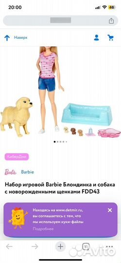 Игровой набор Барби с собакой и щенками