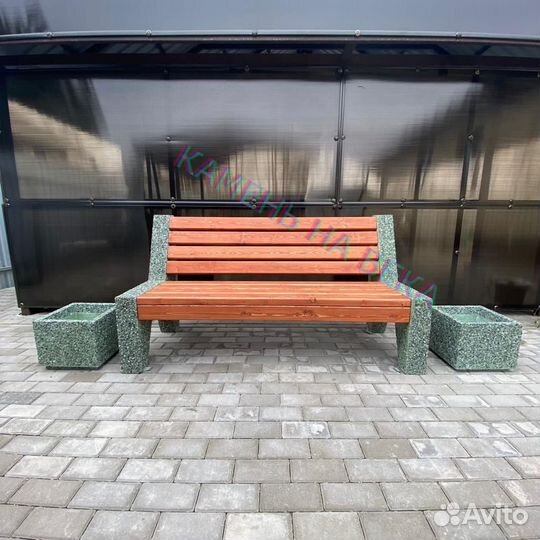 Скамейка парковая со спинкой