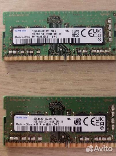 Оперативная память so-dimm ddr4 16gb samsung