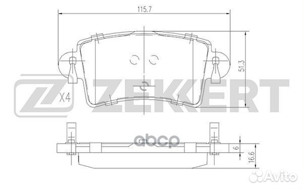 Колодки торм. диск. задн. Nissan Interstar (X70