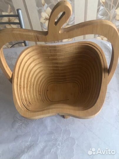 Фруктовница деревянная ваза