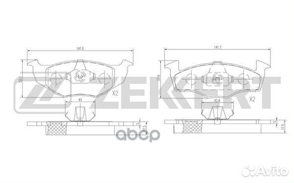 Колодки торм. диск. передн. Seat Arosa 97- Sko