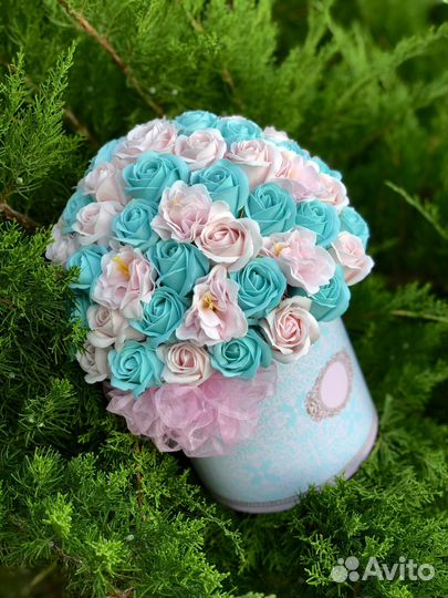 Букет из мыльных роз