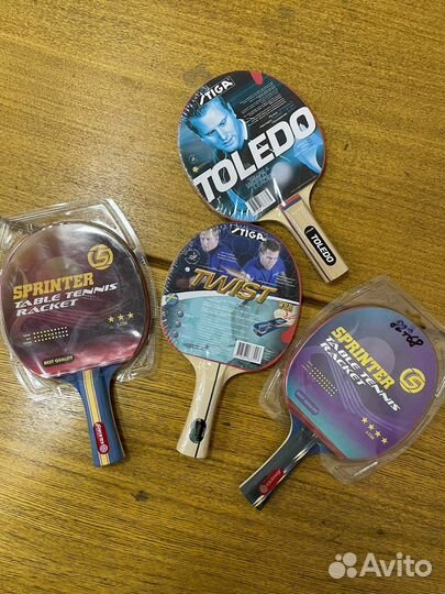 Ракетки для настольного тенниса новые в ассортим