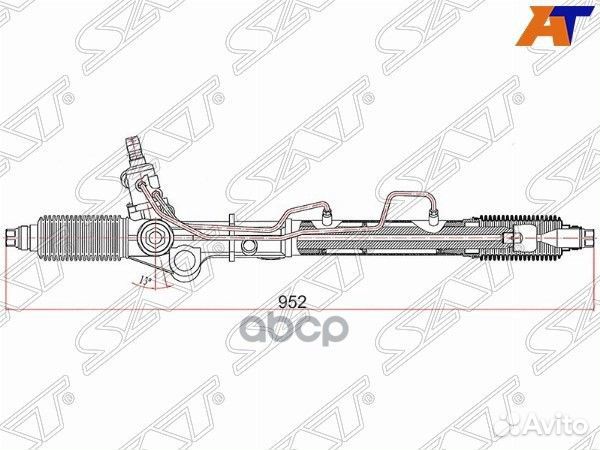 Рейка рулевая Toyota Land Cruiser Prado 96-02 L