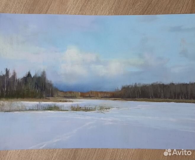 Этюд пастель пейзаж