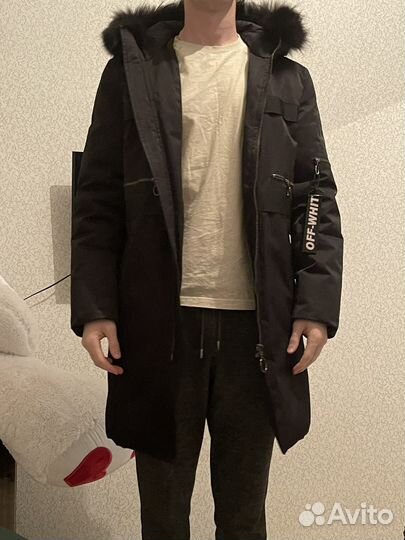 Мужская зимняя парка с мехом