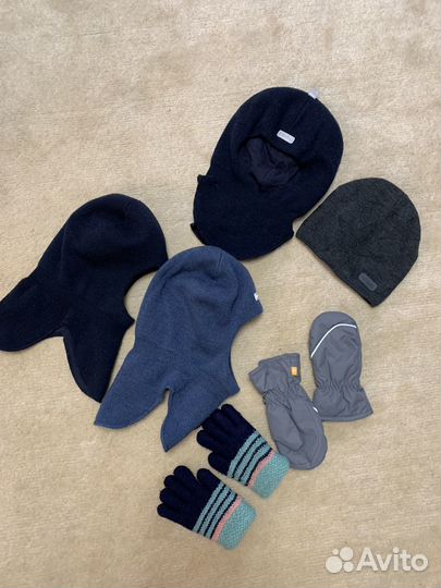 Шапка шлем,краги