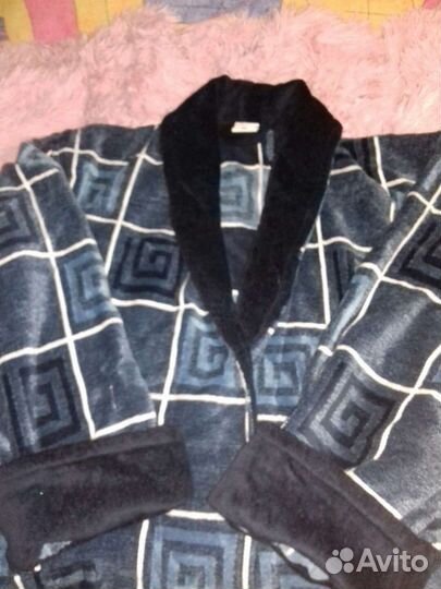 Халат махровый новый мужской р,52-54