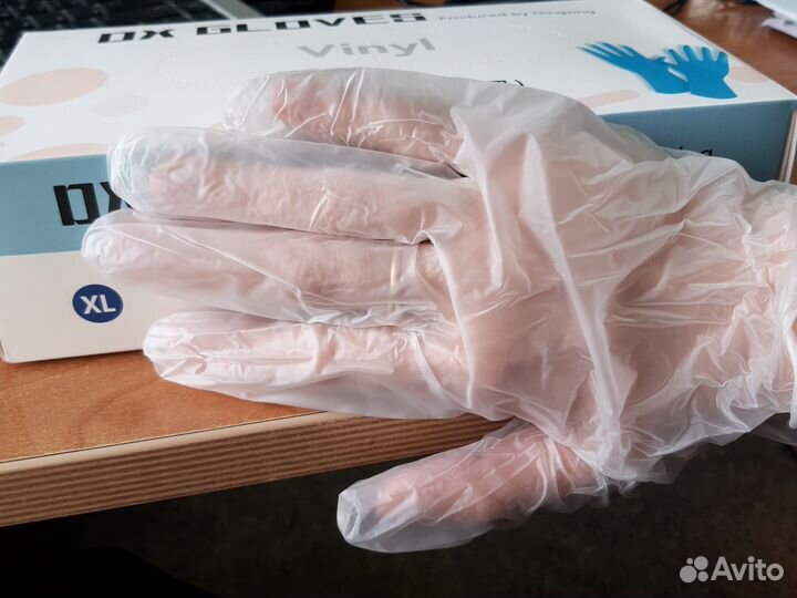 Перчатки виниловые