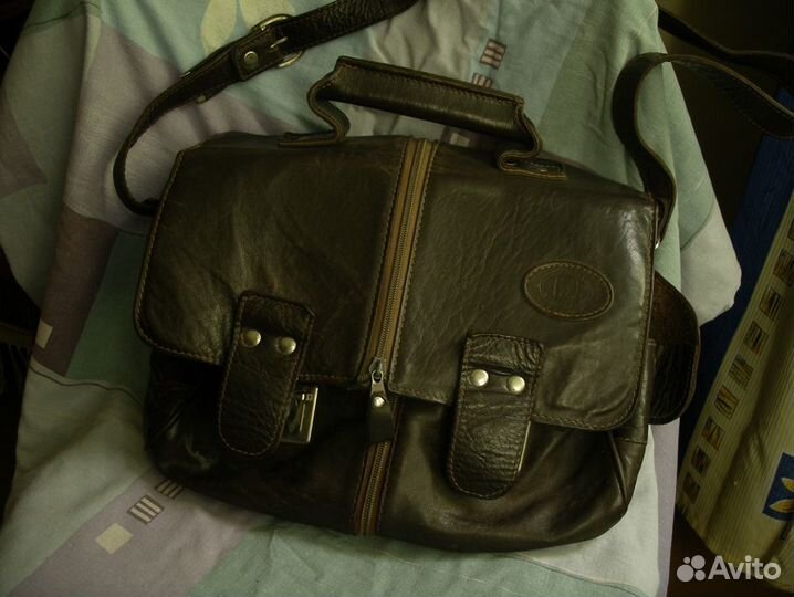 Кожаная сумка (винтаж )