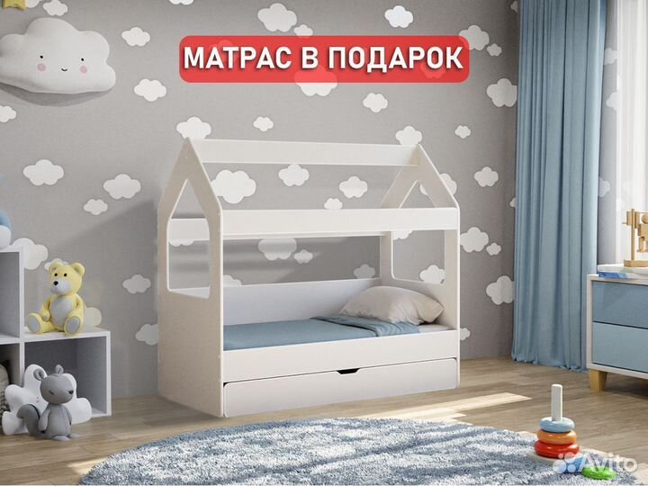 Детская кровать с матрасом в подарок 