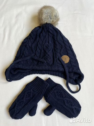 Шапочка и варежки H&M для малыша