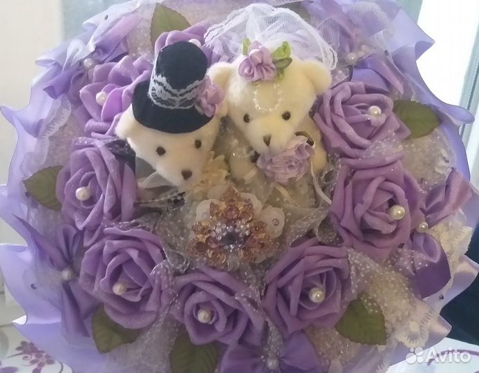 Красивый свадебный букет ручной работы