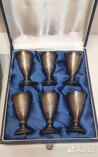 Наборы рюмки, ложки серебро СССР