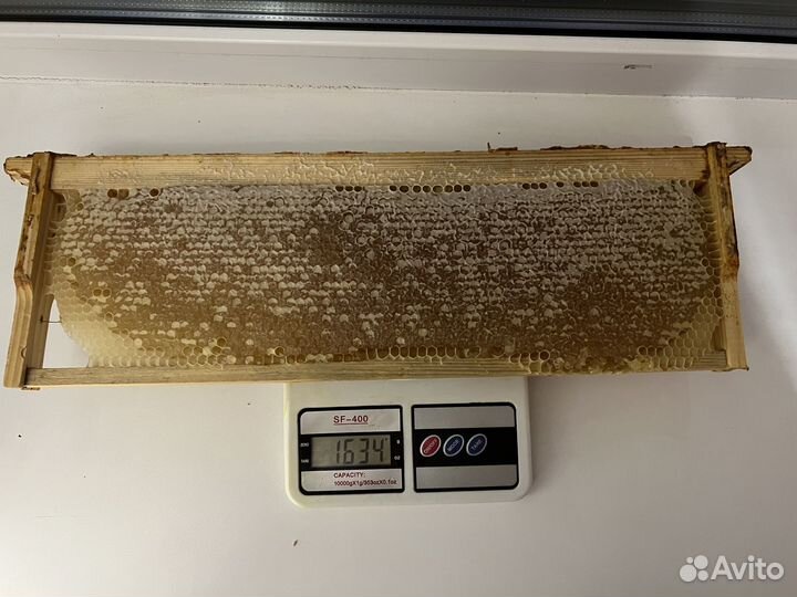 Мёд в сотах в раме свежий