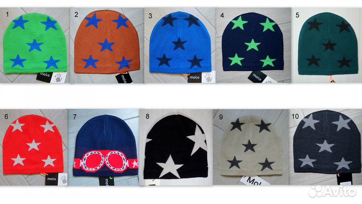 Новые зимние шапки Molo для мальчиков