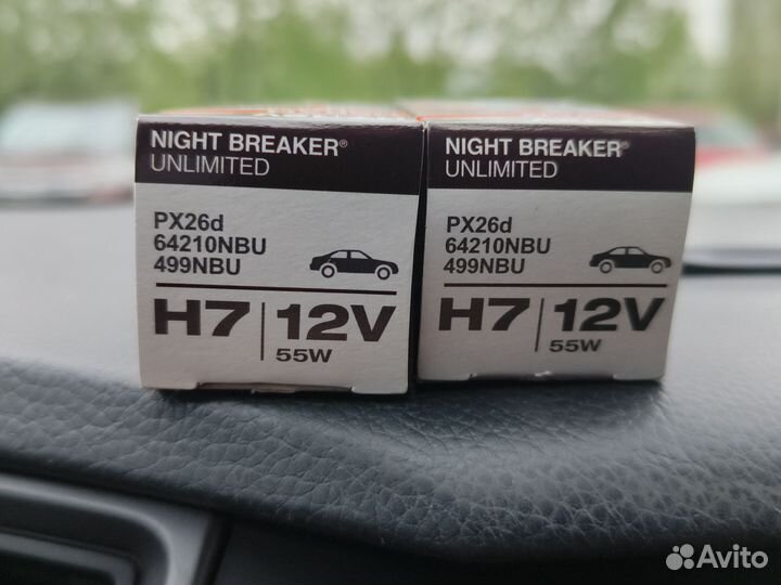 2 лампы Osram H7 Night Breaker unlimited