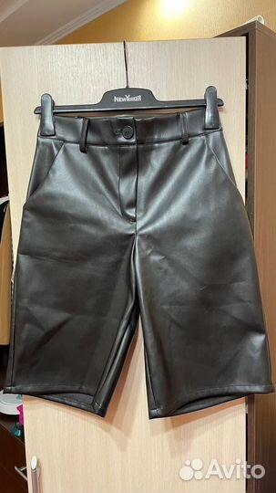 Шорты бермуды кожаные