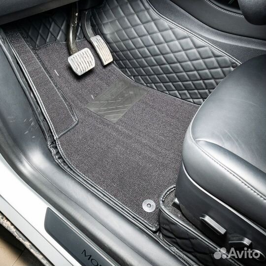 3D коврики из экокожи для Tesla - на все модели