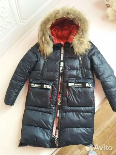 Пуховик (зима) на девочку на 10-12 лет