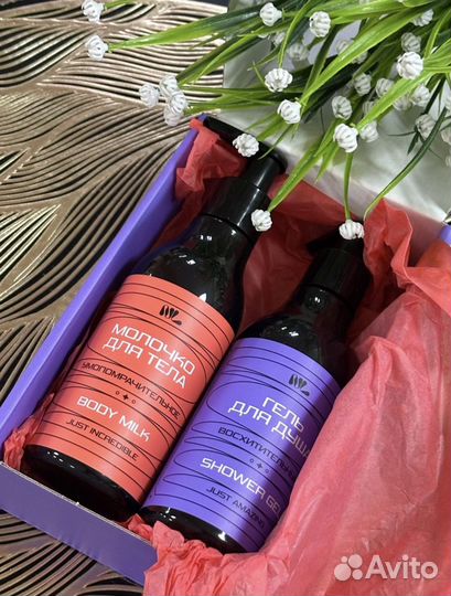 Набор для тела: гель для душа и молочко